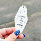 Love and Poetry Motel Keychain