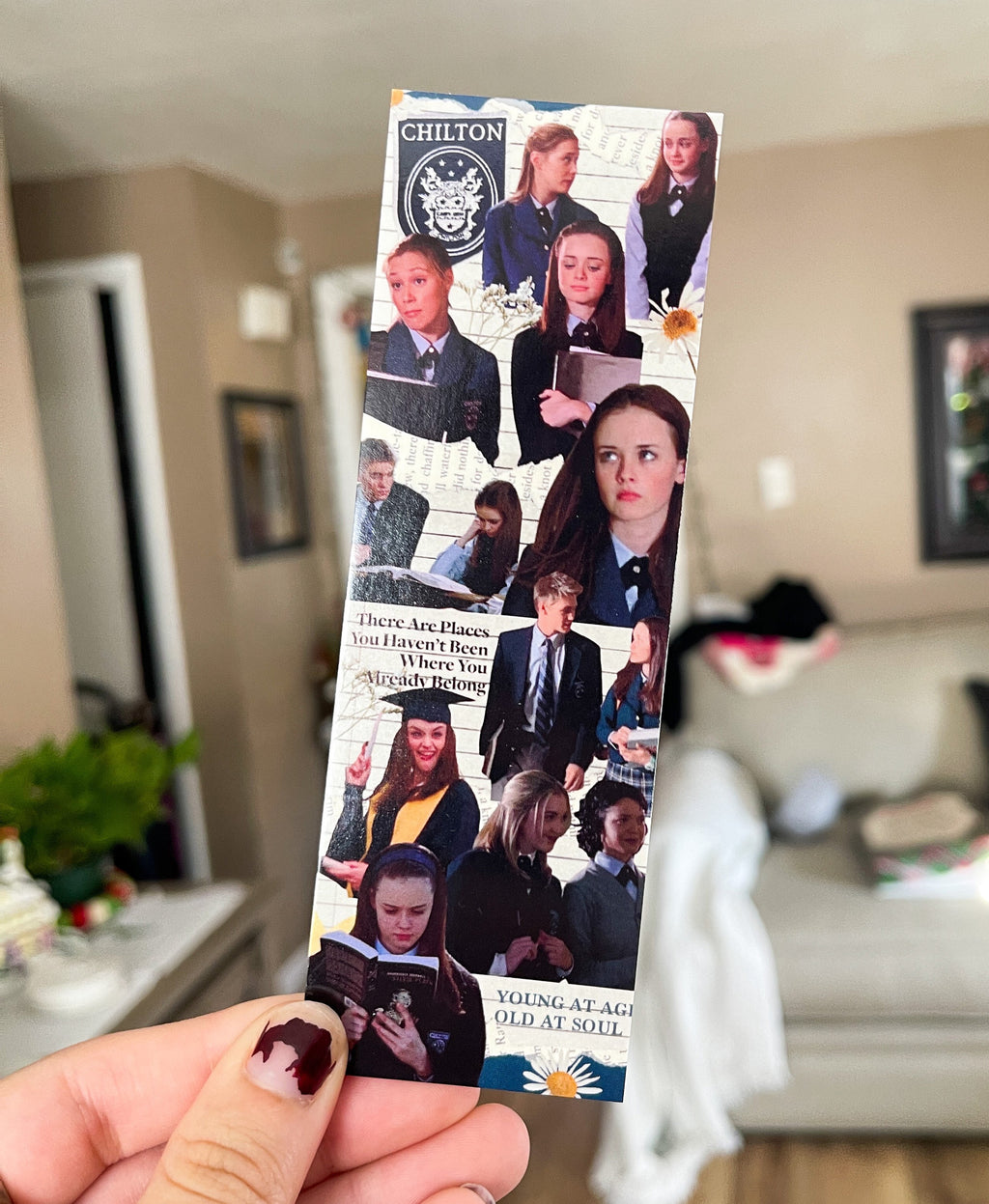 A collage-style bookmark highlighting Rory's experience at Chilton.