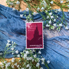 Postage stamp inspired sticker for Rosewood, PA from Pretty Little Liars.